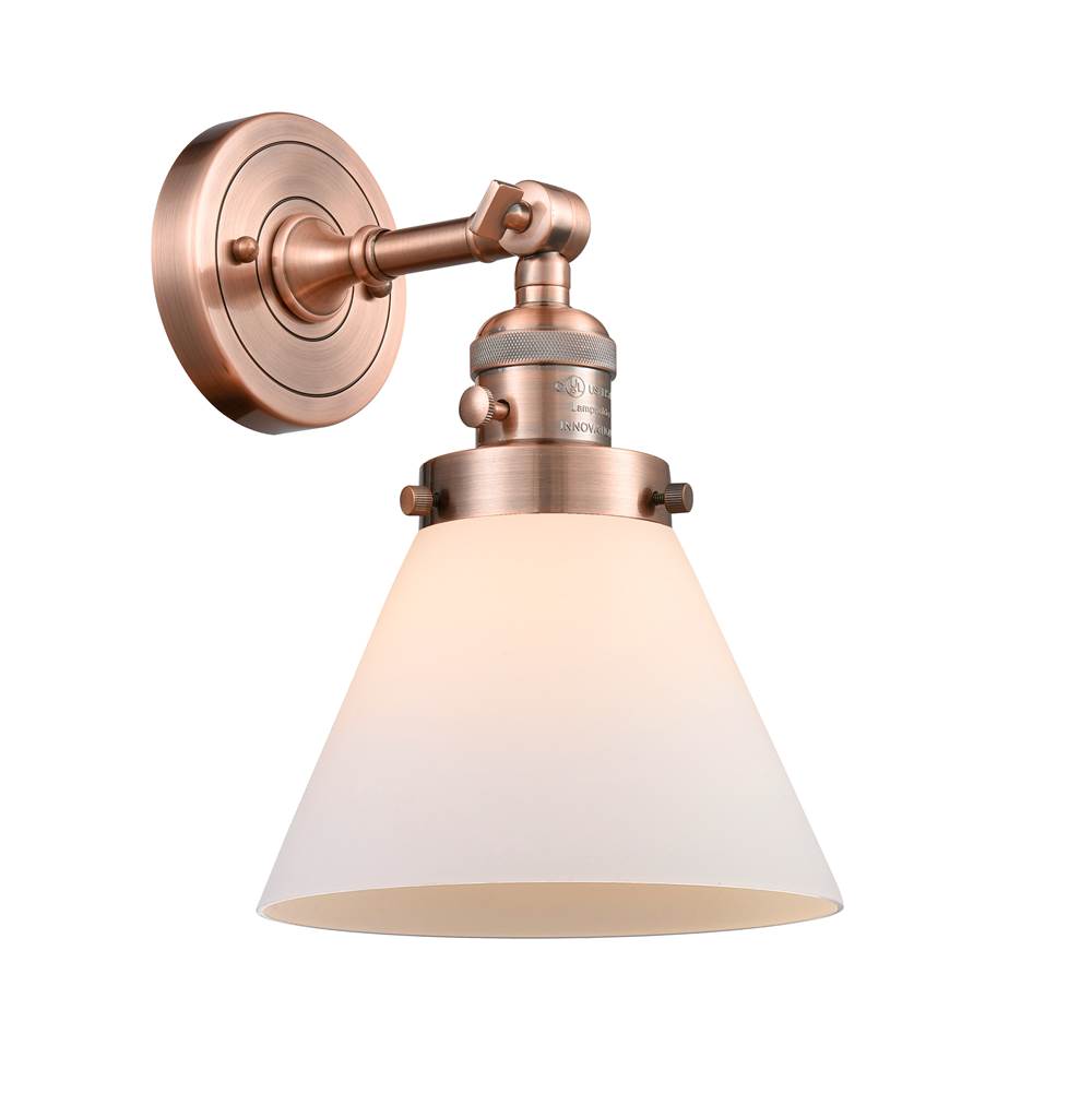 Innovations Cone 1 Light 8 inch Sconce With Switch