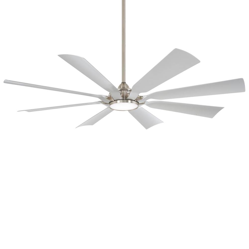 Minka Aire Future  65 in. LED Indoor Brushed Nickel Wet Ceiling Fan with Remote